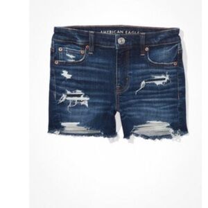 American Eagle Outfitters Dark Blue Jean Shorts Next Level Stretch